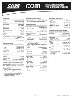 cnh cx36b specs